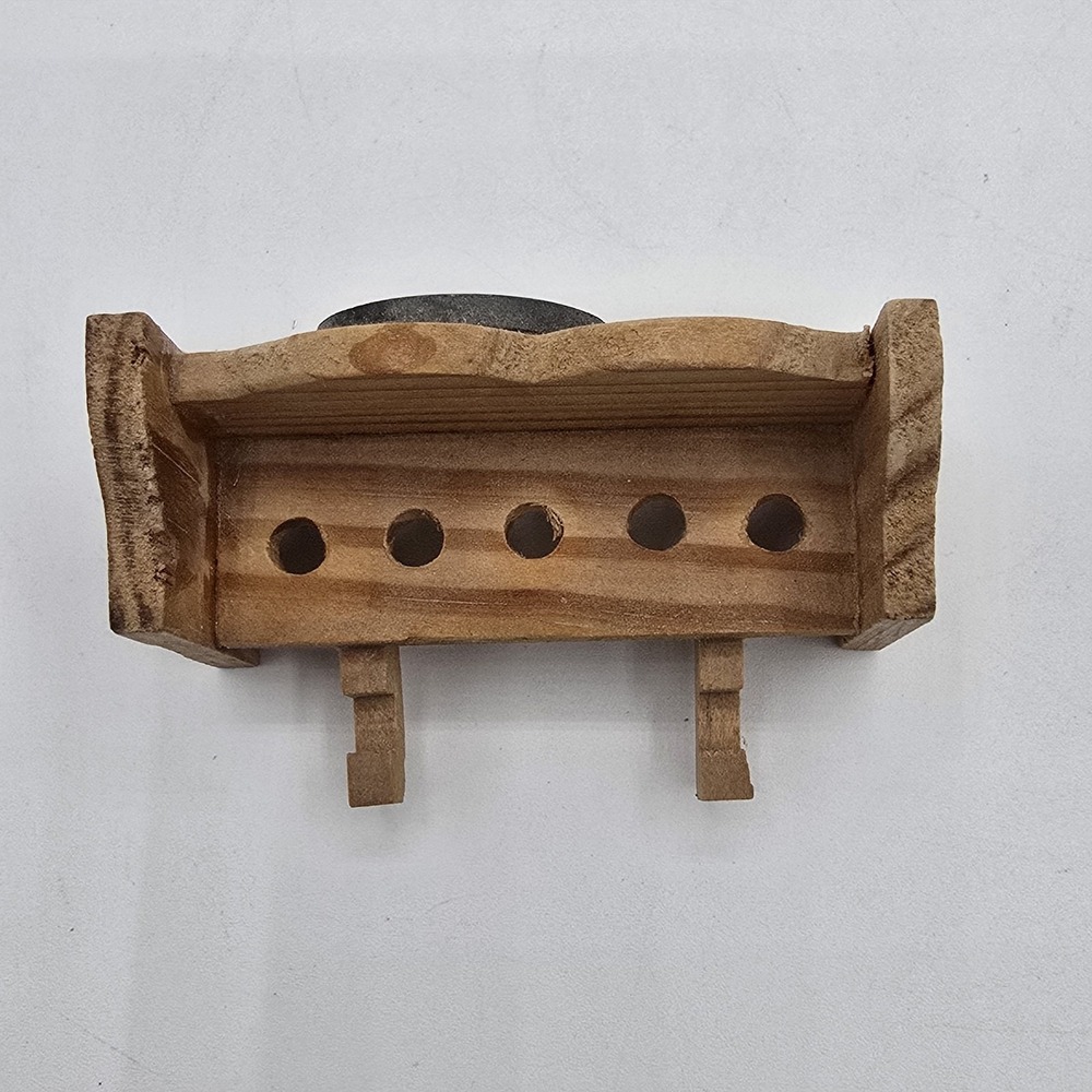 Vintage Doll Sized Wooden Kitchen Utensils & Rack Fridge Refrigerator Magnet - Picture 9 of 13